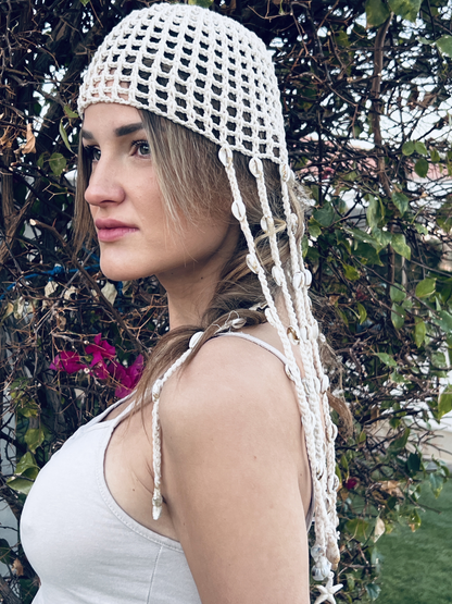 Crochet headpiece shells