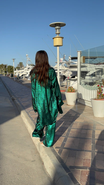 Green metallic set